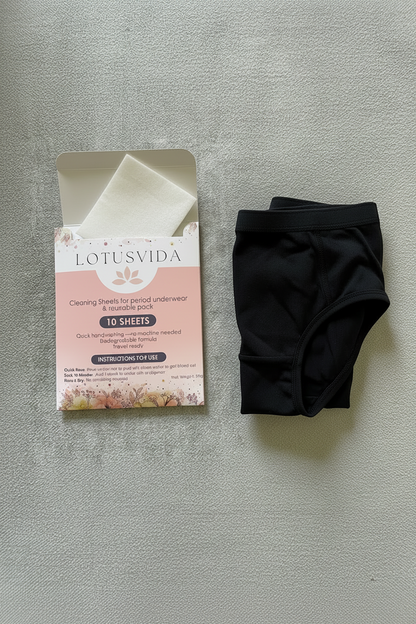 Quick Sheets – One-Step Period Underwear Wash